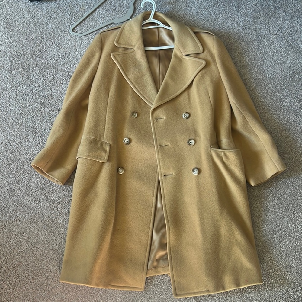 Vintage Tan Peacoat mildly worn excellent condition